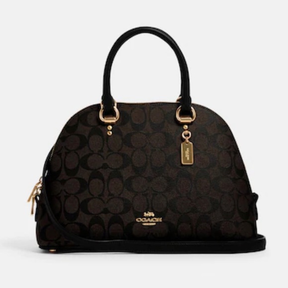 NWT COACH Katy Satchel In Signature Canvas - Picture 3 of 5